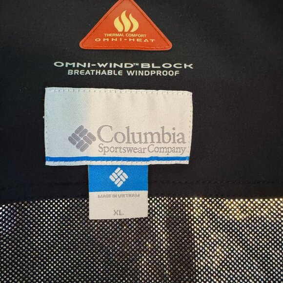 Columbia Men's Black Softshell Omni-Shield Wind-Blocker Jacket, Size XL EUC - Picture 4 of 8